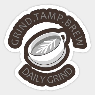 GRIND.TAMP.BREW Sticker